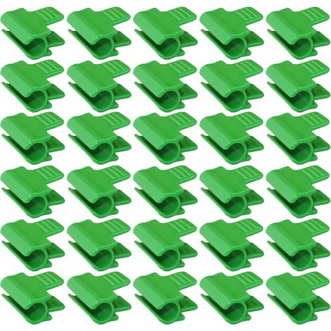 30 Serre Film Pinces, Fixations pour Serre, 11mm Clip de Serre, clips pour plantes, Clip Cerceau Tunnel de Filet en Plastique, pour Serres, support d'extension de plantes, Abris