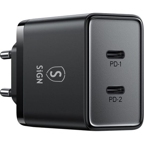 Dual Usb C Pd Ladeger T 40 W Schwarz