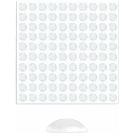 Butées de Protection en Caoutchouc,Transparente Pieds Adhésifs,Tampon Caoutchouc Autocollant 100PC, Anti Choc Bruit, Idéale pour Meubles Amortisseur Autoadhésifs Tampon pour Porte Tampon Meuble (1/5)