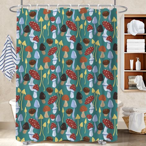 Rideau de douche tissu polyester 180x180 original cache baignoire pour préparer la maison avant l’arrivée d’invités (1/5)