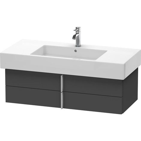 Mobile Vanity Duravit Vero Vanity 6214 a parete, con 2 cassetti, 1000mm, Colore (anteriore/corpo): Grafite opaco Decor - VE621404949