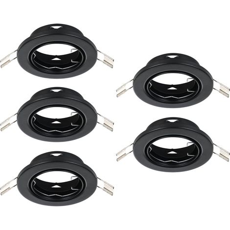 Lot de 5 spots encastrables, lampes orientables, luminaire (1/2)