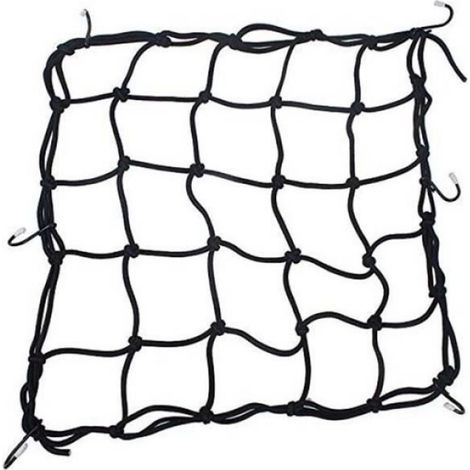 Panier vélo,Filet de bagages pour vélo, siège arrière de moto, filet de cargaison, filet élastique en Latex, maille à - Type Black (1/2)