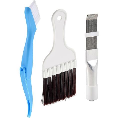Ensemble de 3 outils de nettoyage manuel pour climatiseur, peigne à ailettes en acier inoxydable. (1/5)