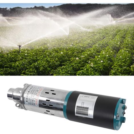 Pompe submersible solaire ZQB-24 pour puits, pompe d'irrigation 24 V CC 180 W, hauteur de refoulement de 25 m, moteur tout cuivre, pompe Ă vis CC Ă balais (1/5)