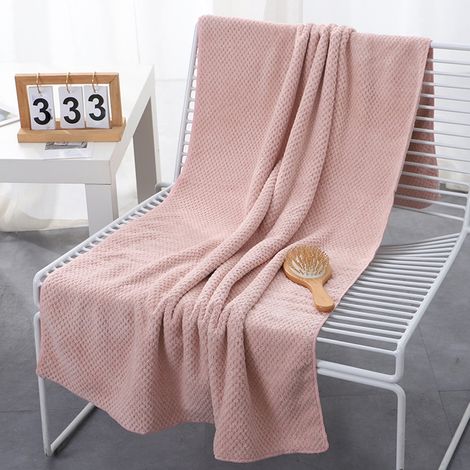 Serviette De Bain - Microfibre - 70 X 140 Cm - Rose Lotus - 1 Piece