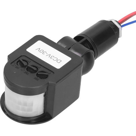 Lampes à projecteur solaire avec détecteur de mouvement PIR, interrupteur inductif infrarouge automatique, DC 3V-30V (1/5)