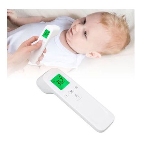 Thermomètre frontal blanc Thermomètre infrarouge numérique électrique sans contact pour hôpital, blanc (1/4)