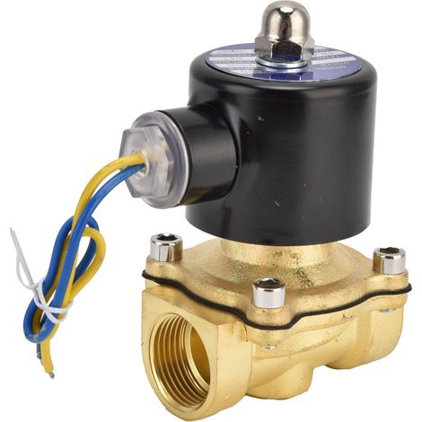 2W‑200‑20 G3/4 Zoll Magnetventil aus Messing, normalerweise geschlossen, elektrisches Magnetventil für Wasser, Luft und Gas, 110 V Wechselstrom (1/5)