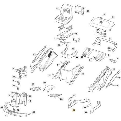 CARTER MOTEUR ISO DROIT FMC 112 (GTR) NOIR ORIGINE STIGA - 337060029/0