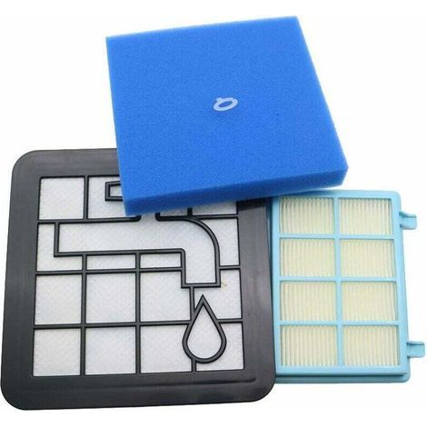 Kit de Filtres lavables en mousse pour aspirateur Philips Power Pro Compact - FC9331/09, FC9332/09, FC8010/01, FC8010 (1/5)