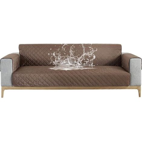 YMYNY Waterproof Sofa Cover, Couch Cover, Canape Protector with Armrests (Coffee, 3 Seater) (1/4)