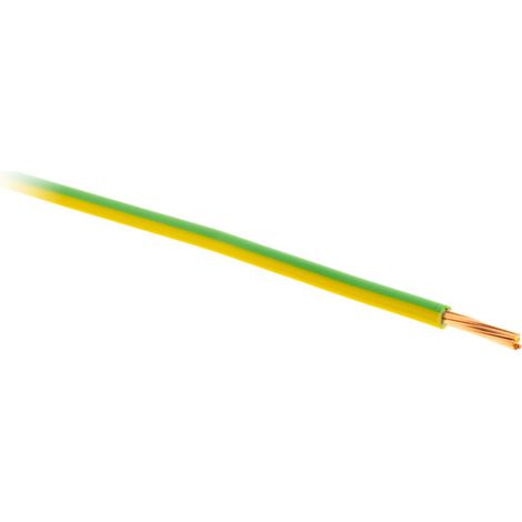 Fil électrique HO7V-R 6mm² 100m - jaune/vert - Zenitech (1/3)