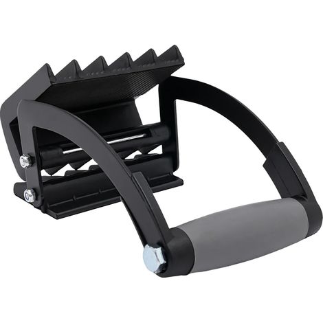 Portamaderas de madera contrachapada, asa ergonómica, construcción duradera, color negro. (1/2)