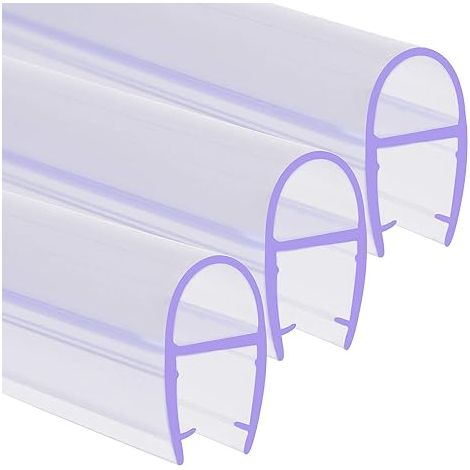 QAZQA Joint de douche de rechange 3 x 100 cm - Pour porte en verre de 10mm d'épaisseur - Avec déflecteur d'eau (1/5)