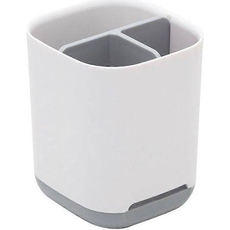Étagère de rangement multifonctionnelle pour salle de bain avec porte-brosses à dents (1/5)