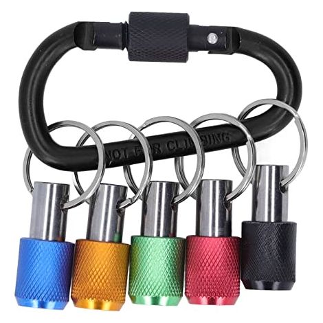 Tournevis à poignée hexagonale 1/4", rallonge avec 5 douilles de couleur et porte-clés pour forets à percussion (1/5)