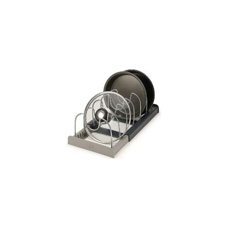 Estante para ollas, estante de almacenamiento de cocina con 7 compartimentos ajustables, perfecto para utensilios de cocina, sartenes, ollas y tapas - Crezuo