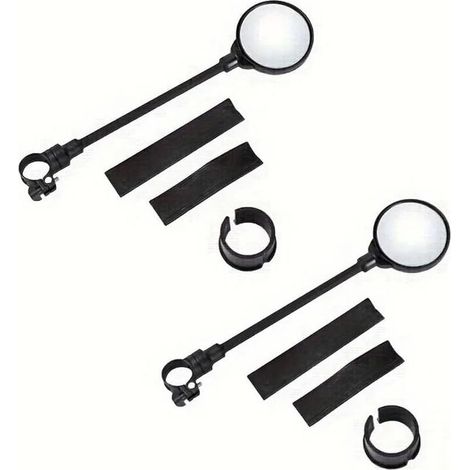 2 Pcs MotRetroviseur Embouts Guidon Rétroviseurs De Guidon Rotatifs À 360 ° Pour Moto Route Montagne, Rétroviseur Pliable Et Réglable (1/5)