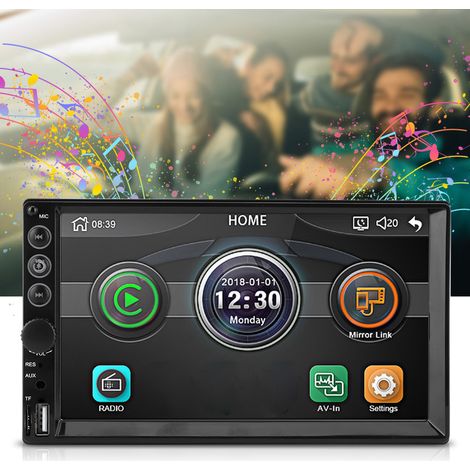 7-Zoll-Touchscreen-HD-2-DIN-Autoradio mit FM-Radio, Audio-MP5-Player (7062) und Musikwiedergabe (1/5)