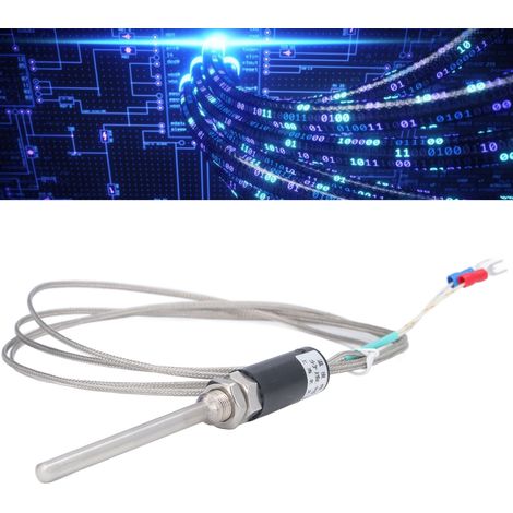 Capteur Thermocouple Type K avec Gaine en Nichrome et Tige Droite de 100mm (1/5)