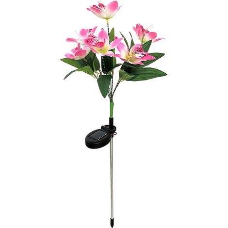 Lampe Solaire Jardin - Lampe Fleur Solaire LED Multicolore - Étanche IP65 - Pour Extérieur Jardin Terrasse Allée - Par Paquet De 6 (1/5)