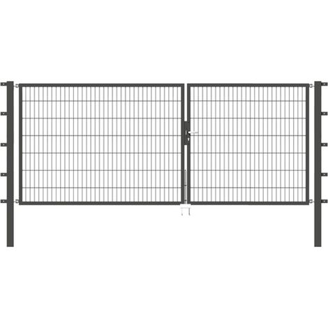 ALBERTS Doppeltor Flexo, fvz.anthr.Kst.b.RAL 7016, lichte BxH3500x1400, PF80x80/2100mm (1/3)