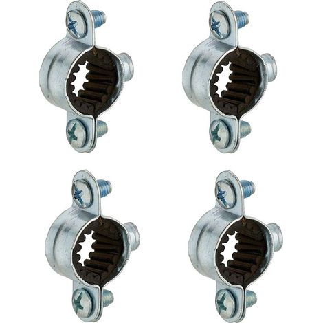 Lot de 4 colliers de fixation murale 10mm – Caoutchouc isophonique anti-vibration – Raccord tuyau tube pour plomberie