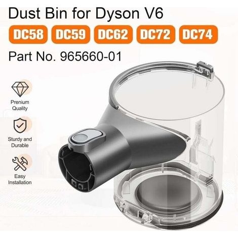 Compatible pour Dyson V6 Bac à Poussière Pièces Détachées DC58 DC59 DC62 DC74 Accessoire Conteneur Cuve Rechange pour Aspirateur Accessoires Dustbin (1/3)