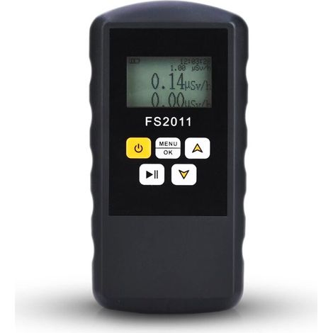 Geiger Counter, FS2011 β γ χ Ray Gamma Nuclear Radiation Detector with LCD Screen, 2 Detection Methods, 3 Alarm Methods, Geiger Counter for Radioactivity (1/4)
