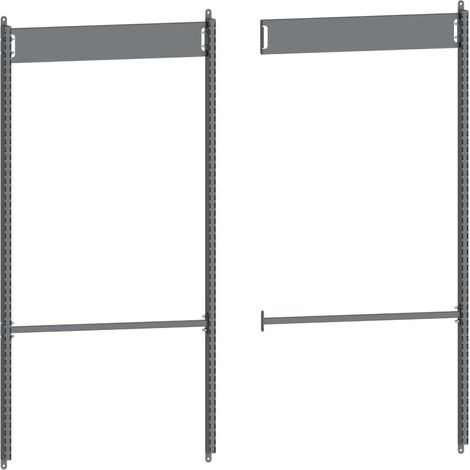 PROVOST - Structure murale modulaire Kombineo en métal gris argent - Fixation murale pour meuble d'atelier personnalisable