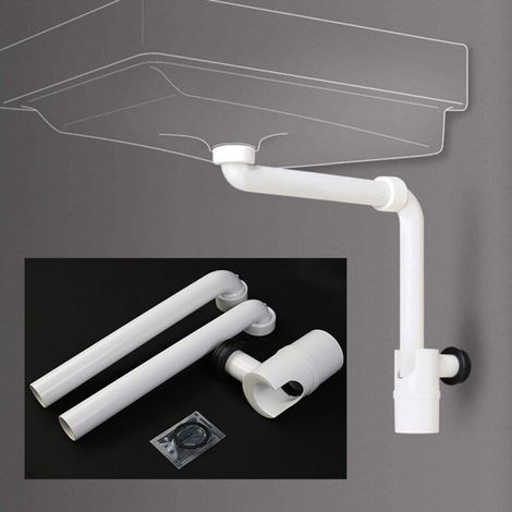 Washbasin Drain Pipe, Anti-Odor Wall-Mounted Washbasin Drain Pipe, Can Be Rotated 360 Degrees for Installation, Anti-Odor and Waterproof (1/2)