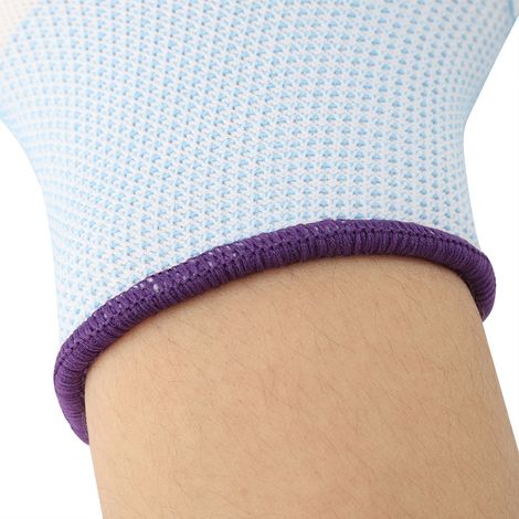 Gants de jardinage nitrile waterproof 1 paire imperméables pour travaux intérieurs et extérieurs avec design ergonomique antidérapant de longueur 23 cm couleur blanc idéal pour ménage agriculture hort (1/5)