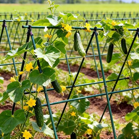 40pcs support de jardin vert, cadre d'escalade de la plante de rose de la plante de concombre de raisin