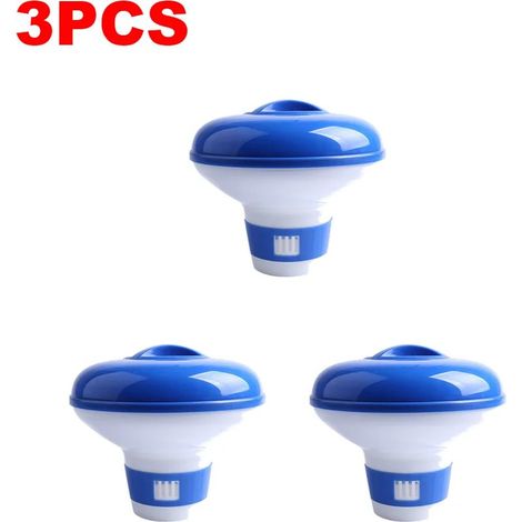Accessoires de piscine (3 pièces) Distributeur flottant de chlore et de brome pour piscine et spa, idéal pour la désinfection et la purification de l'eau. (1/5)