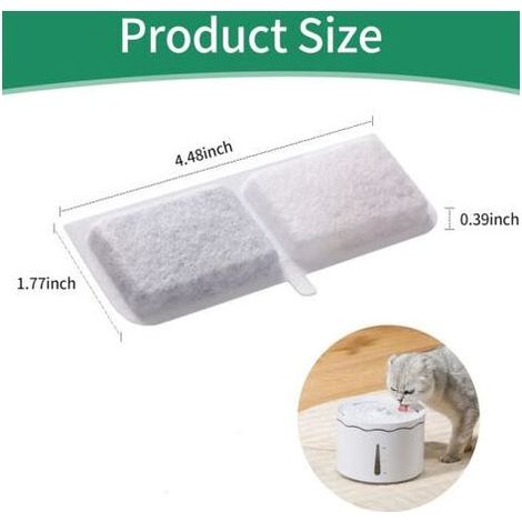 Filtre Fontaine Eau Chat, pour 10 Filtre Fontaine Eau Chat Catit, Filtre Fontaine Chat, Filtre avec résine activée Filtre Fontaine a Eau Chat (1/5)