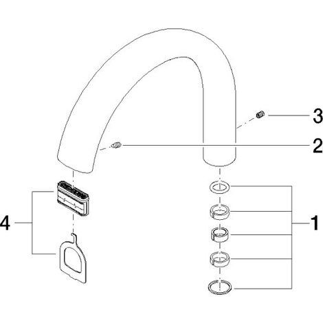 Dornbracht 90119500200-00 Bec de robinet Pièces de rechange (1/3)