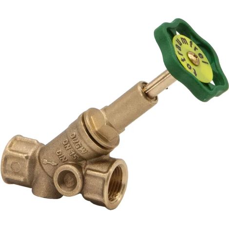 JS Válvula de paso total con conexión de manguito, sin vaciado, con husillo ascendente, DN15, rosca interior 1/2'', con certificación DVGW, 0015051500001