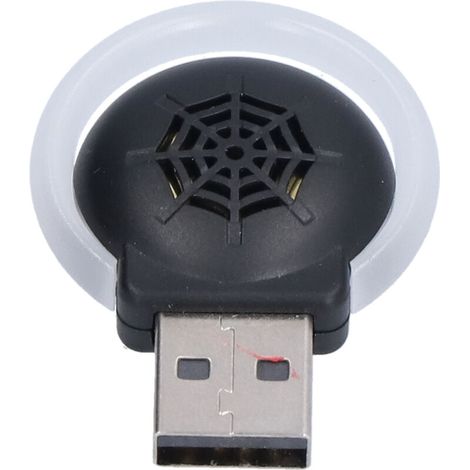 Repelente ultrasónico portátil para mosquitos e insectos con luz nocturna y frecuencia ajustable para uso en interiores - 708 Negro--Crezuo