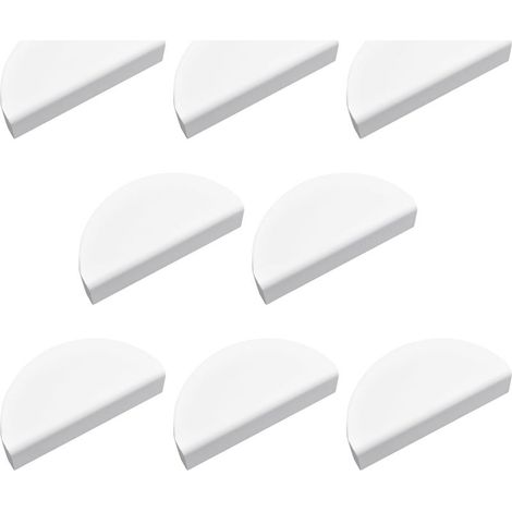 Set mit 8 halbmondförmigen Schubladengriffen, halbrunden Knöpfen aus Aluminiumlegierung, dekorativen Türgriffen, geeignet für Türgriffe (1/5)