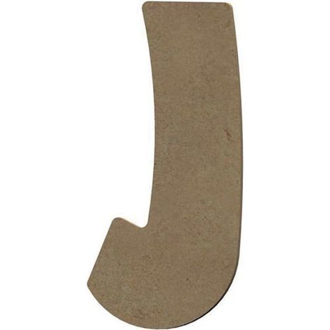 Lettre majuscule J en bois MDF à décorer - 8 cm