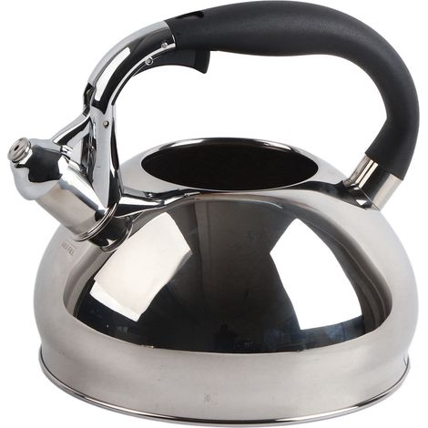 Bouilloire à sifflet 2.3L en acier inoxydable 304 - Chauffage rapide, grande capacité, poignée ergonomique pour maison et bureau