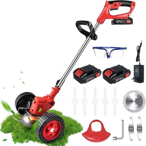 21-V-Akku-Rasenmäher mit 2 x 2000-mAh-Akkus – 650-W-Motor – 8300 U/min Drehzahl – 3-in-1-Rasentrimmer (1/5)