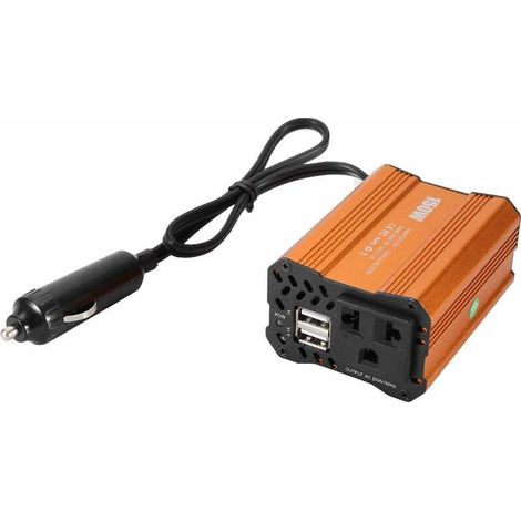 Auto-Spannungswandler, 150 W, DC 12 V auf AC 220 V, Adapter mit zwei USB-Ladeanschlüssen (1/5)