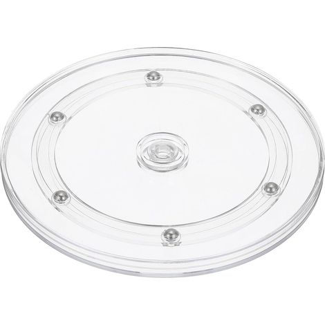 7pouce Lourd Tournant Pivot Support avec Acier Boule Roulements, 1Pcs 360° Rotation Table Tournante Lazy Susan Base pour Grand Écran TV Ordinateurs Moniteurs, Transparent (1/5)
