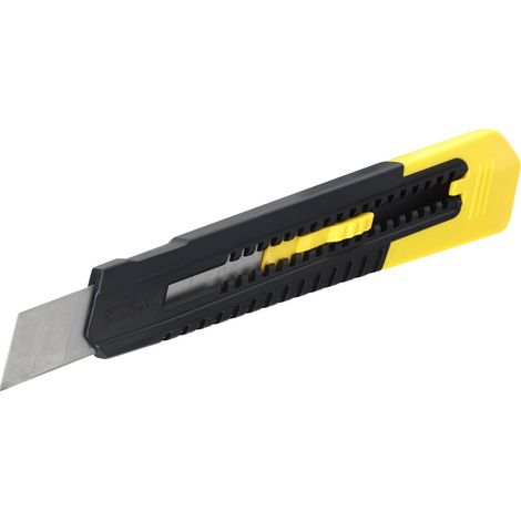 Stanley Precision Utility Cutter Knife with 18mm Blade Width, 160mm Blade Length, Dual-Component Plastic Handle, Ideal for Crafts and Heavy-Duty Cutting