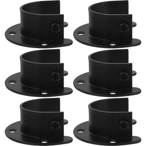 Kleiderstangen-Set, 6-teilig, aus schwarzem Edelstahl (1/4)