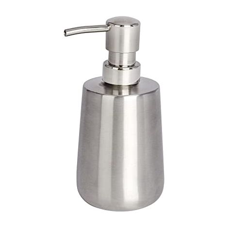WENKO Dosificador de jabón Acero Solid SATINADO, Acciaio Inox antiruggine, Argento Opaco, 9 x 8 x 16 cm (1/2)