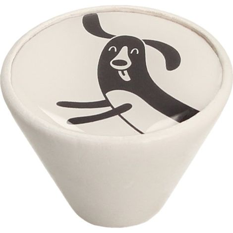 Pomo GD09, blanco mate, perro 1 (1/3)