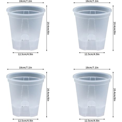 (S17, comme illustré) Pot à arrosage automatique pour orchidées, pots de fleurs transparents pour plantes, pot de jardin paresseux, pot respirant pour racines d'orchidées (1/4)